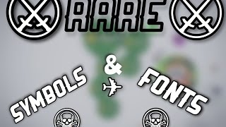 how to get rare fonts and symbols for agario rage1k