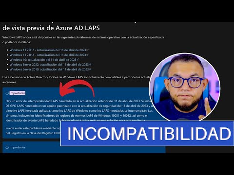 Información nueva sobre incompatibilidad de LAPS en Windows Server