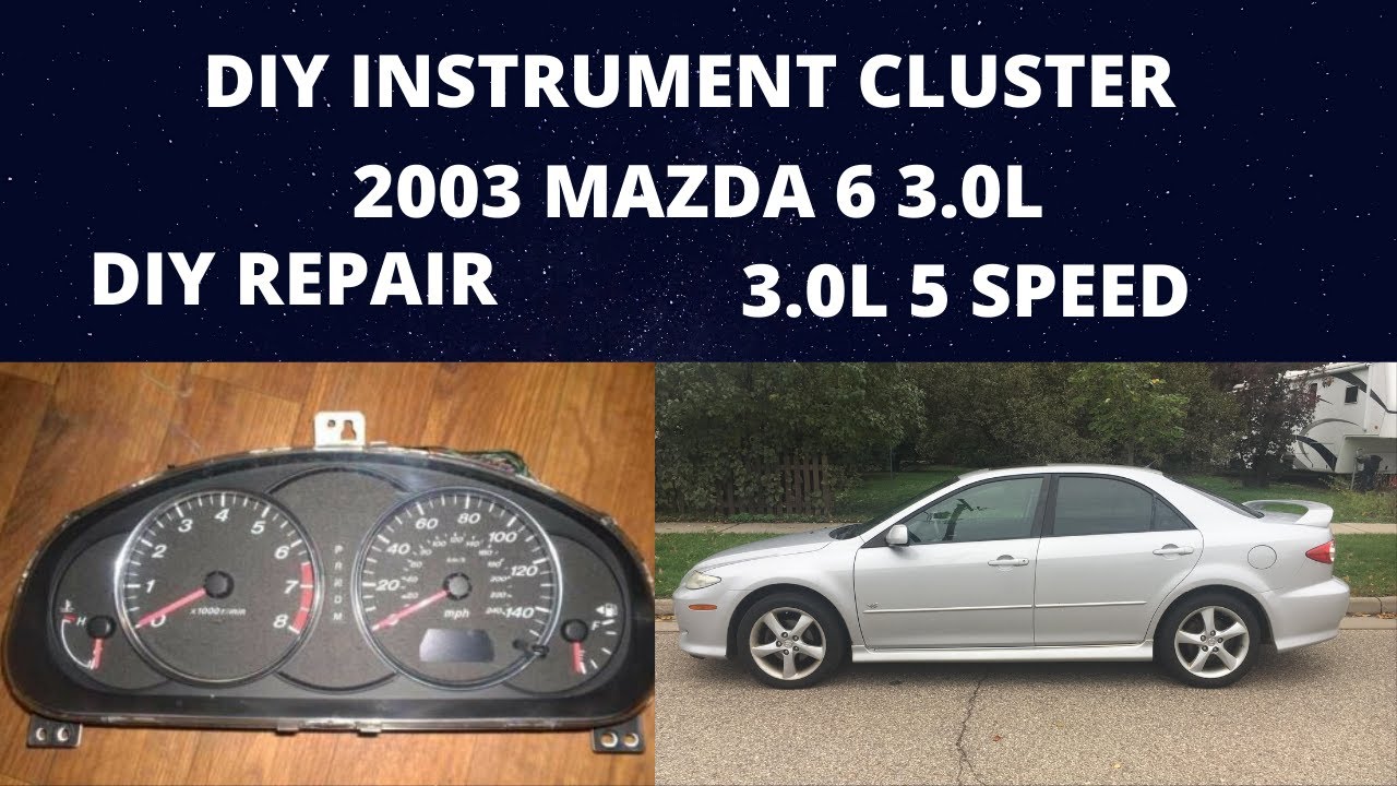 2003 mazda 6 instrument cluster replacement DIY repair cluster