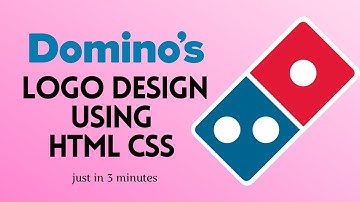 Dominos Logo Design using HTML and CSS || JUST in 3 minute #dominos #html #css #webdesign