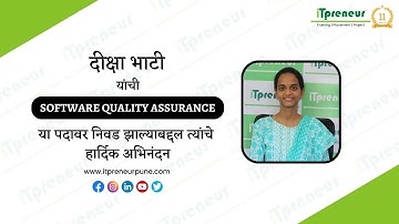 Diksha Bhati | Software Quality Assurance | Student Testimonial video | Online video | iTpreneur