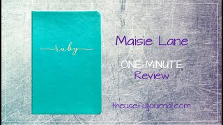 One-minute review of the Maisie Lane Co dot grid bullet journal notebook
