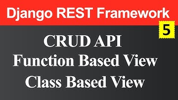 CRUD API using Function Based View and Class Based View in Django REST Framework (Hindi)