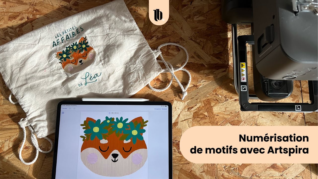 Tuto numérisation de motifs avec l'application Artspira, et broderie avec brother skitch