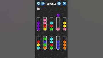 Tried 2 times and then succeed ball sort game Level 66 #shortsviral