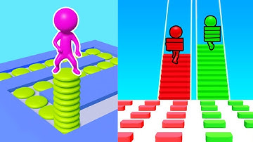 Bridge race vs stacky dash play all satisfying and relaxing game