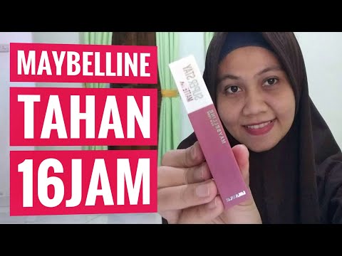 VIRAL ! TEST KETAHANAN LIPCREAM 16 JAM ? MAYBELLINE SUPER STAY MATTE INK | Maria Soelisty. 