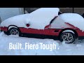 How tough is your Fiero? 25 degrees. 10” of snow.