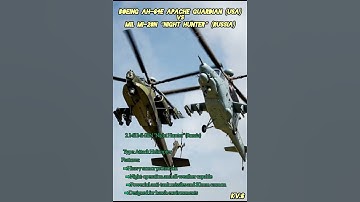 AH-64E Apache Guardian vs Mi-28N Night Hunter – Ultimate Attack Helicopter Battle!#shorts