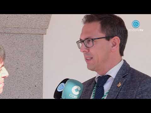 Entrevista a Santiago Cabello durante la llegada de la Virgen de Luna a Pozoblanco