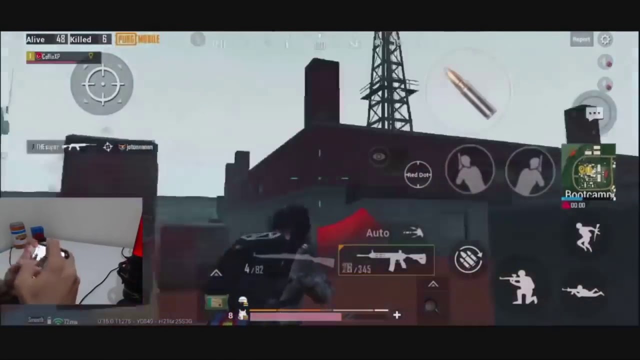 Coffin epic Bootcamp Gameplay 4 fingers claw+gyro (king)  handcam worlds fastest player |pubg Mobile