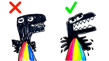 How to draw F Alphabet Lore Do vs Don