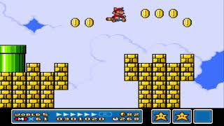 Super Mario Bros 3 World 5 Sky Land SNES 1080p 60fps