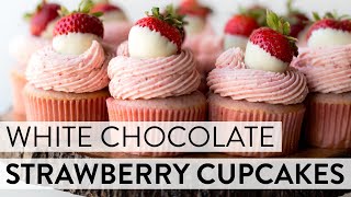 White Chocolate Strawberry Cupcakes | Sally's Baking Recipes
