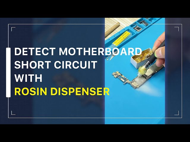 How to Quickly Detect Motherboard Short Circuit with the Rosin Dispenser #Shorts class=