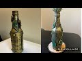 #DIY Bottle art with grapes and barrel//bottle art//DIY  bottle craft with homemade clay//