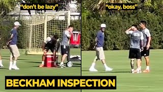 Beckham funny inspection during MESSI training before joining Argentina | Football News Today