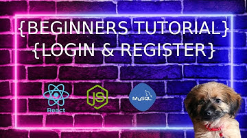 BEGINNERS TUTORIAL : LOGIN AND REGISTER USING REACT JS