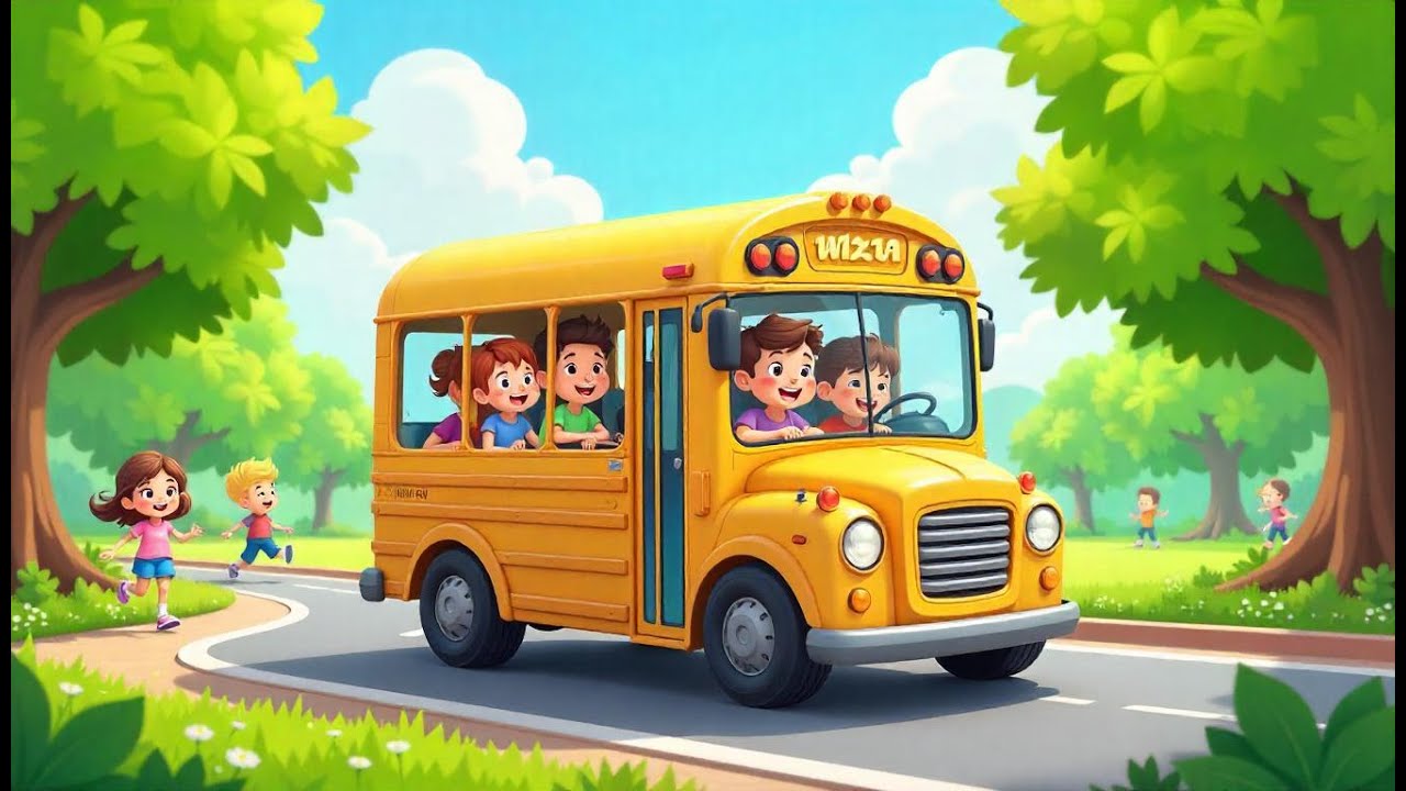 the wheels on the bus I kids song for school bus I kidsplay - YouTube