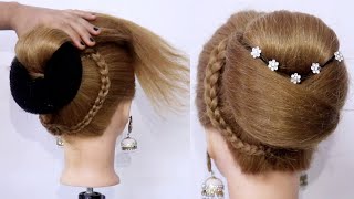 Easy &amp; Quick Bun Hairstyle for wedding - summer hairstyles