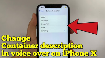 How to change container description in voice over on iPhone X