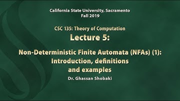Theory of Computation Lecture 5:  Non-Deterministic Finite Automata (NFAs) (1)