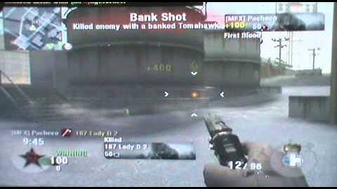 Black Ops Wii | Tomahawk across the map & turret kill