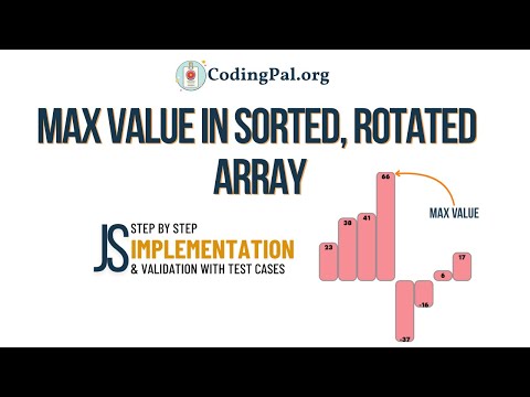 Max value in sorted rotated array JAVASCRIPT implmentation | Binary search problems | 5/100 Days DSA