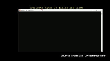 Column Names In Each Table/View/Function Must Be Unique