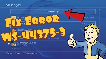 How To PS4 Error WS-44375-3 - (PS Message Fix!)