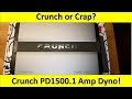 $78 for 1500W? Maybe..Maybe Not! Crunch PD1500.1 Amp Dyno and Unboxing
