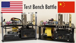 Video review and test of two open air test benches, the HighSpeed PC PC Top Deck Tech Station from USA compared to the QDIY 