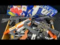 Police Team New Toy Box - Black BB Uzi/ Machine Auto Laser Guns / Combat Knife