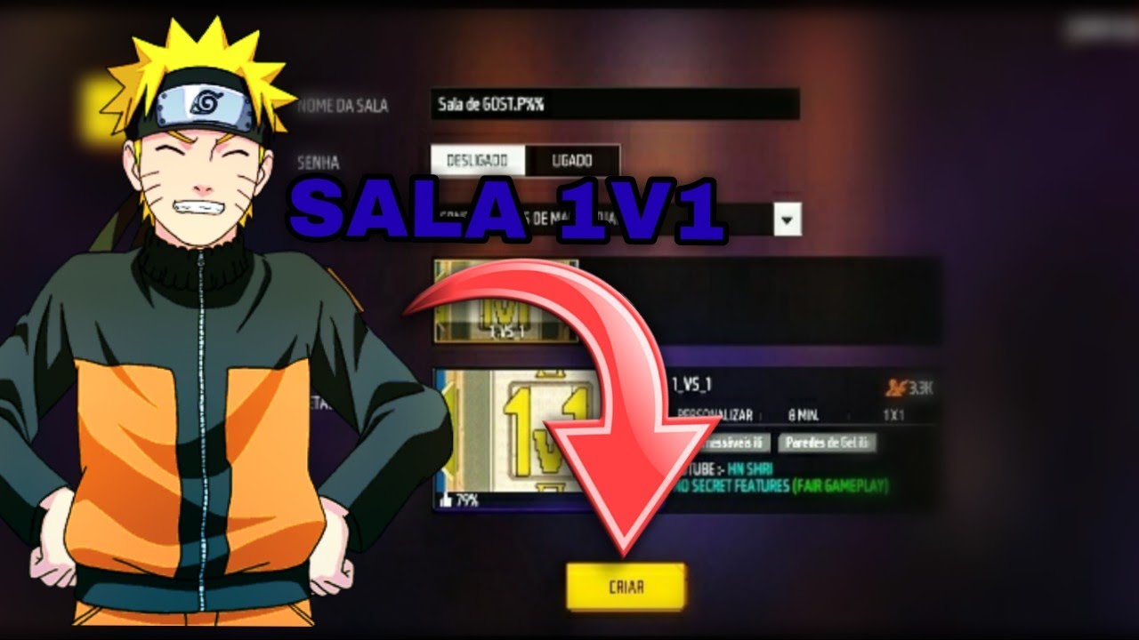 COMO CRIAR SALA 1VS1 NO FREE FIRE 2026