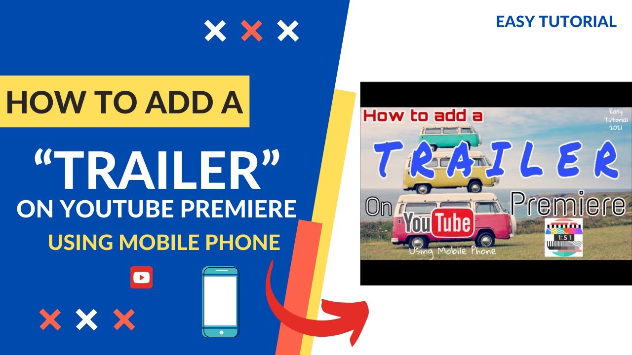 Как добавить ТРЕЙЛЕР на премьеру YouTube | С помощью мобильного телефона — простое руководство 2021