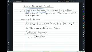 A2H Lsn 6 Recursive Formula