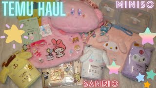 Sanrio Miniso Temu Haul