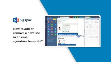 How to add or remove a new line in an email signature template?