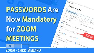 Effective april 4, 2020, zoom meetings require a password to join
meeting. also being implemented is "waiting rooms" are enabled by
default. this secu...
