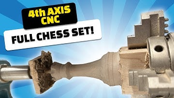 Make Full Chess Sets With 4th Axis Genmitsu 4040 Reno / Pro CNC