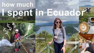 what i spend in a week in Ecuador💵🚵🏼‍♂️| items with prices, travel guide, places to see