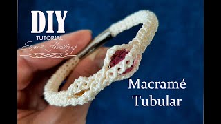 Macramowa bransoletka tuba tutorial / Macrame bracelet tutorial DIY / Macrame tubular tutorial DIY