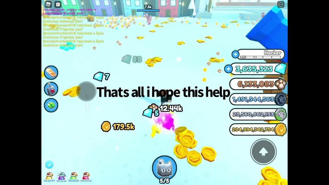 The best area to farm candy canes (Pet sim X) Christmas quest pt.1 YouTube