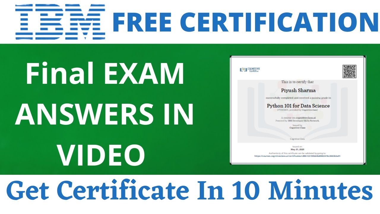 IBM FREE Courses With Certificate Final Courses Exam Answers | #IBM # ...