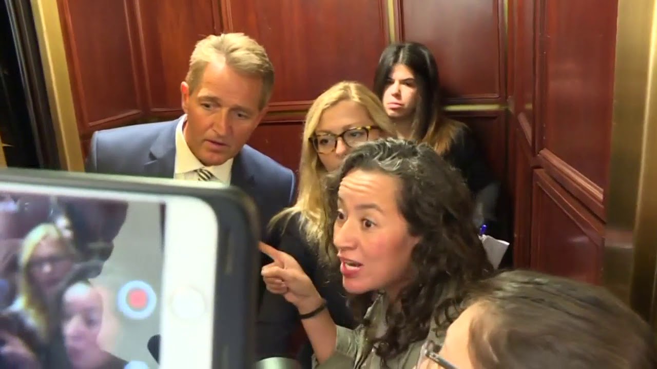 Flake on defensive in elevator confrontation newspaper mockup