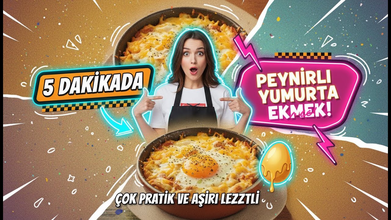 5 Dakikada Peynirli Yumurta Ekmek Bowl! 🍳 Çok Pratik ve Aşırı Lezzetli
