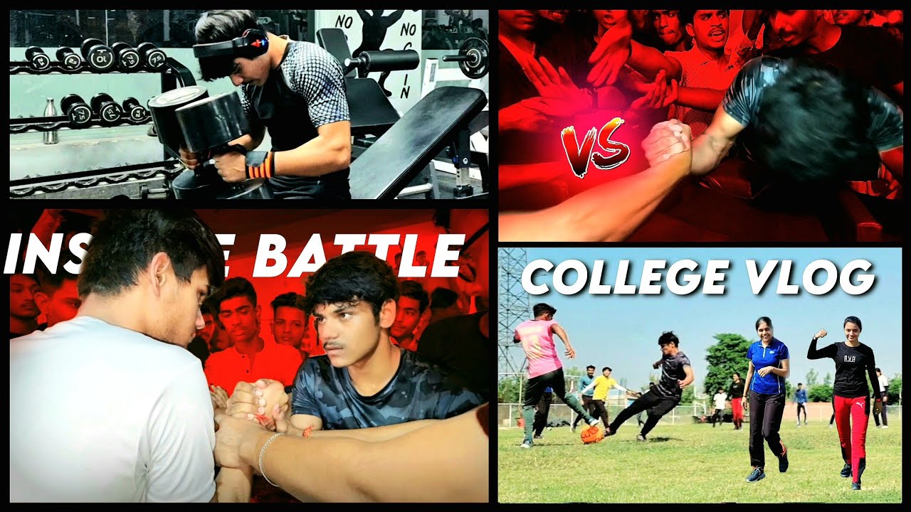 COLLEGE MEIN ARM WRESTLING OR FOOTBALL MATCH 🔥 YouTube