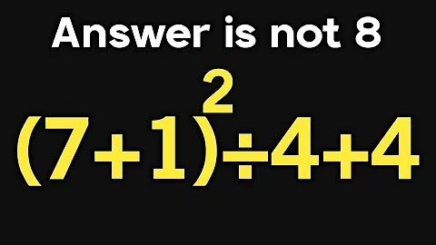 (7+1)²÷4+4 = ❓ / Can you solve this simple math question / PEMDAS rules question