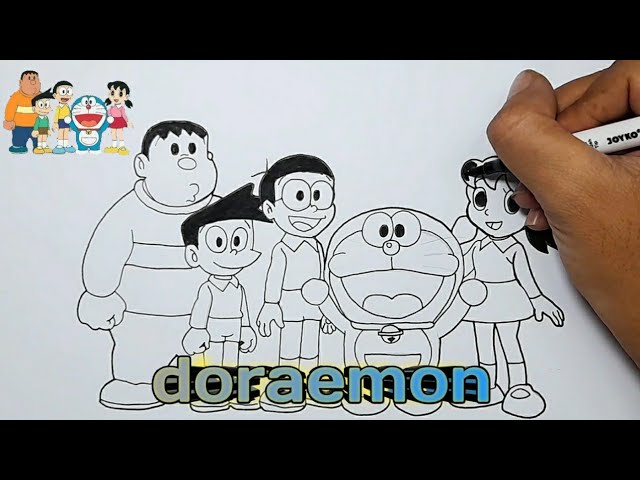 Mewarnai Doraemon Dan Kawan Kawan Foto Doraemon Dan Kawan Kawan