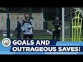 Lots of Goals and BIG Saves! | Man City Training